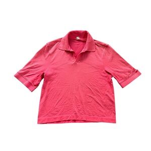 Lululemon Pink Swiftly Tech Cropped Athletic Short Sleeve Polo Shirt Size 2